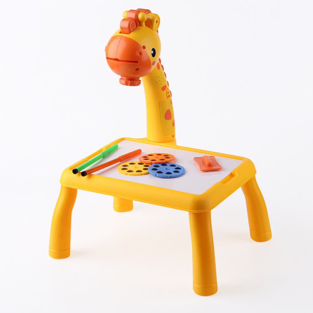 LED Giraffe Drawing Projector Table with Music | Educational Art & Learning Toy for Kids | Perfect Birthday Gift