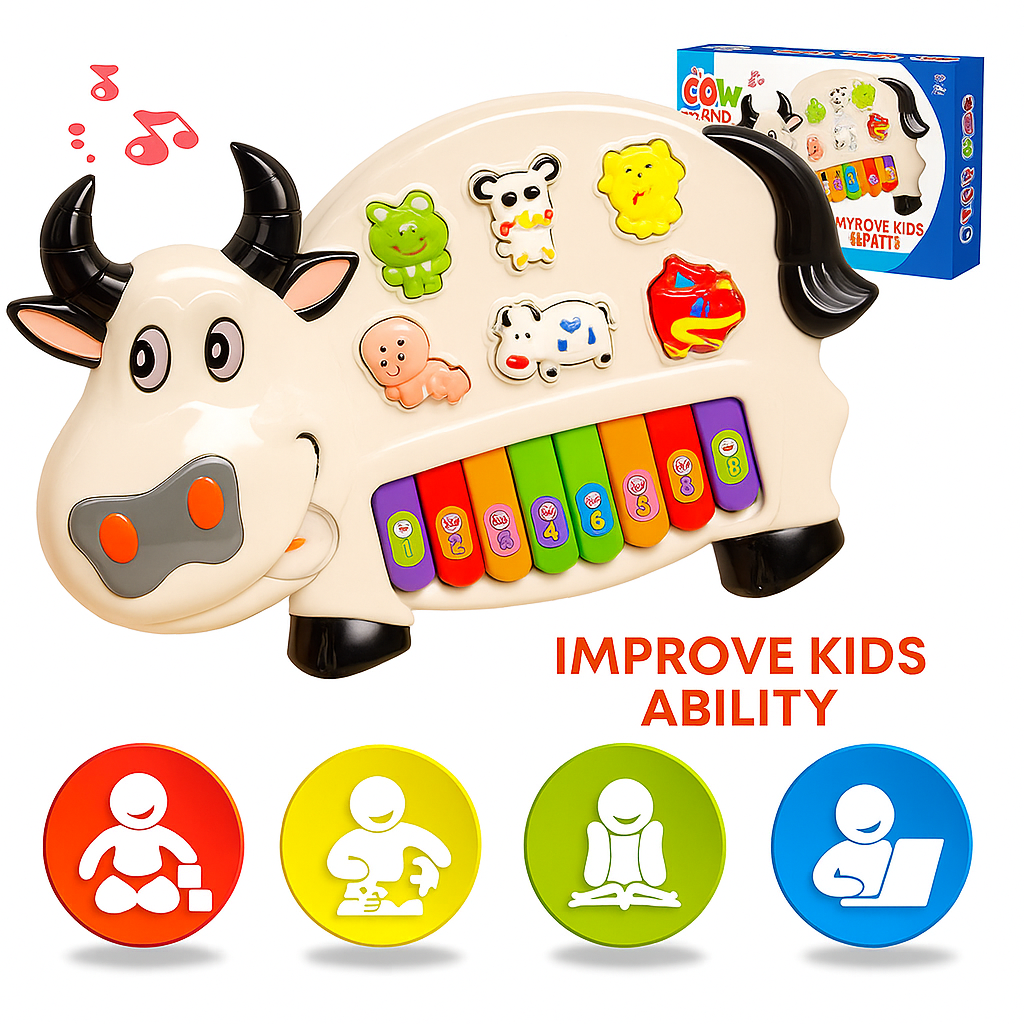 Cow Piano with Animal Sounds for Children Education