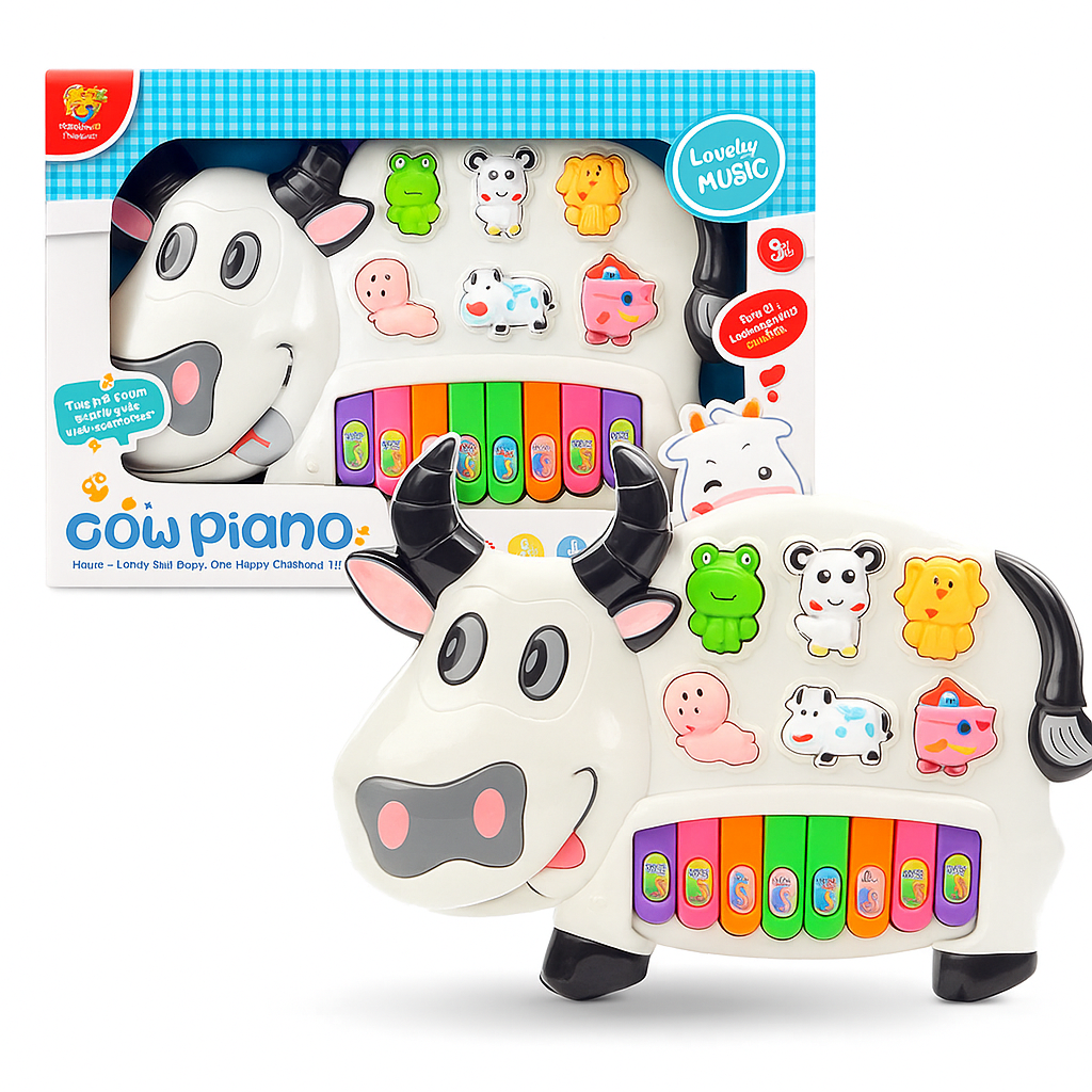 Cow Piano with Animal Sounds for Children Education