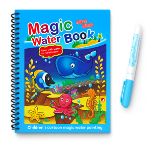 2 Magic Water Coloring & Drawing Book for Kids | Reusable Painting Doodle Board with Magic Water Pen – Mess-Free Fun & Educational Art Toy
